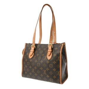 Louis Vuitton Canvas Monogram Handbag Brown Popincourt